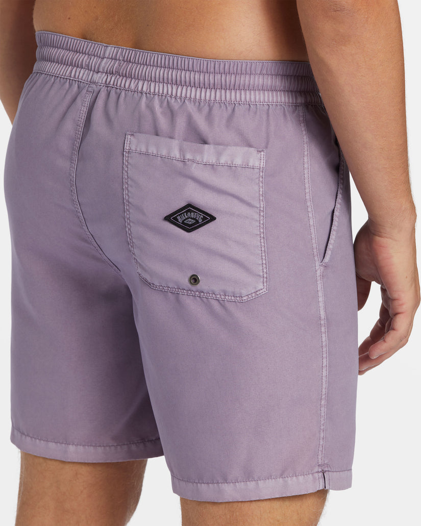 All Day Overdyed Layback 17" Swim Trunks - Purple Ash