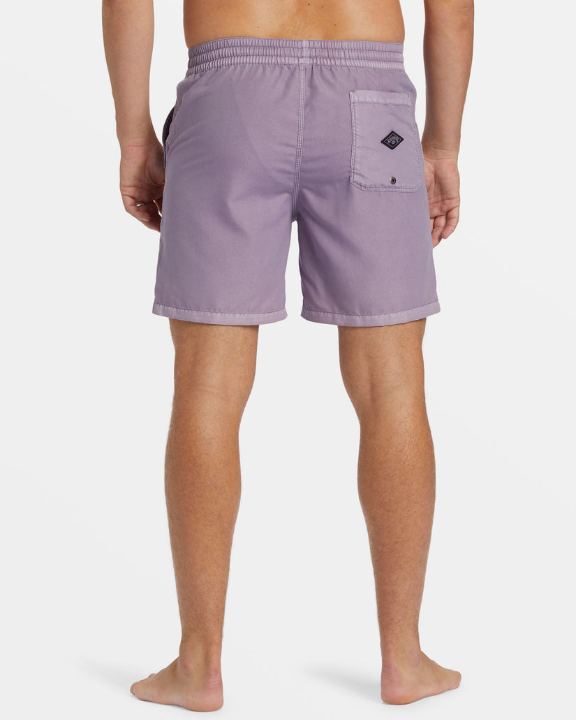 All Day Overdyed Layback 17" Swim Trunks - Purple Ash