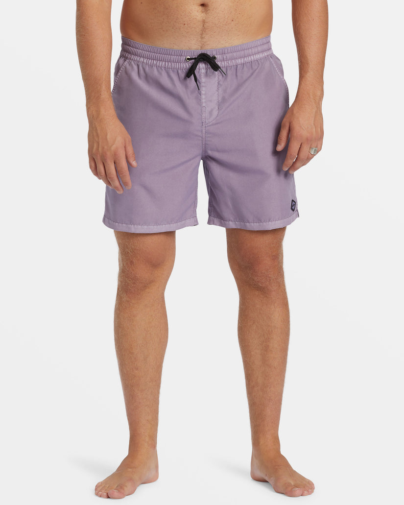 All Day Overdyed Layback 17" Swim Trunks - Purple Ash