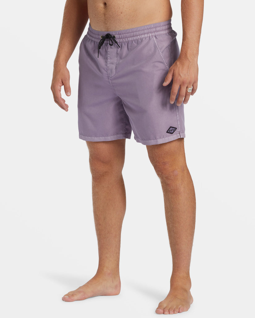 All Day Overdyed Layback 17" Swim Trunks - Purple Ash