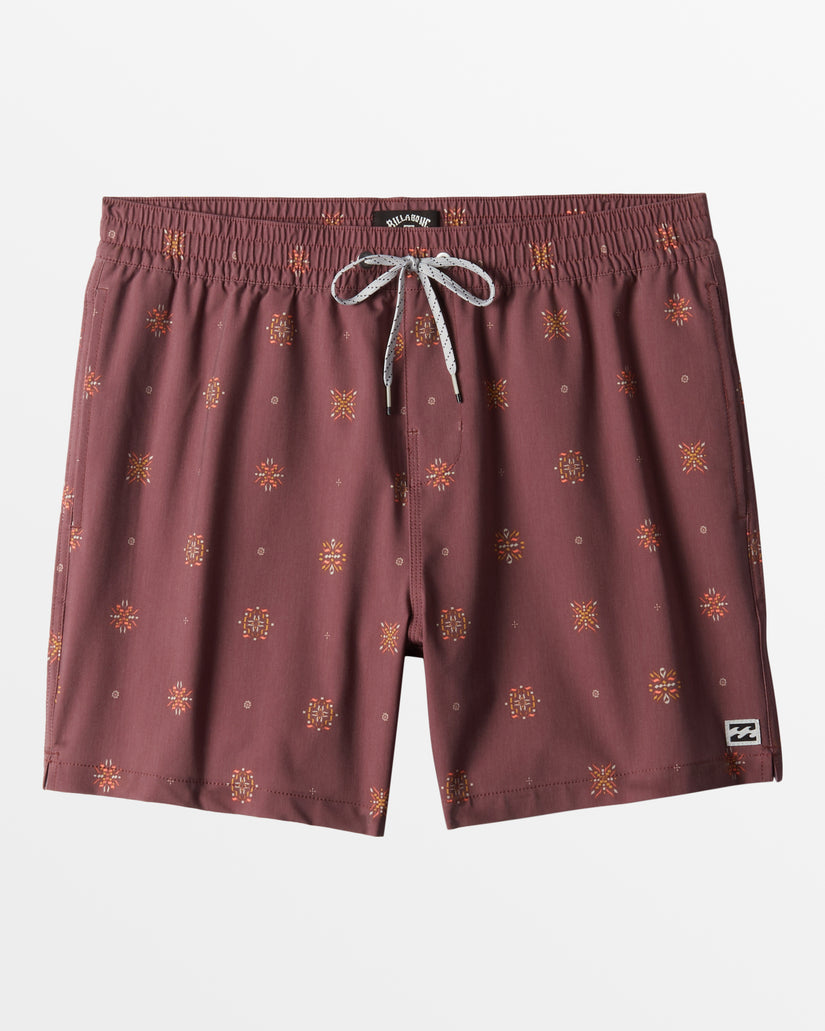 Good Times Layback 16" Swim Trunks - Dusty Red