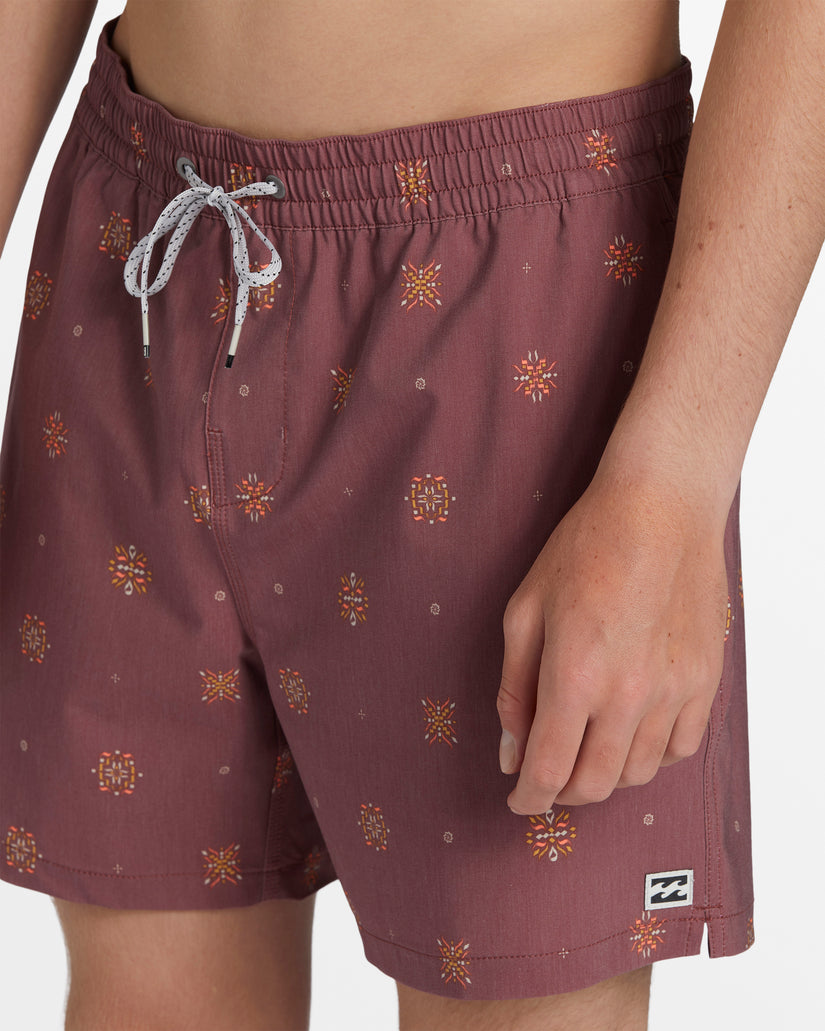 Good Times Layback 16" Swim Trunks - Dusty Red