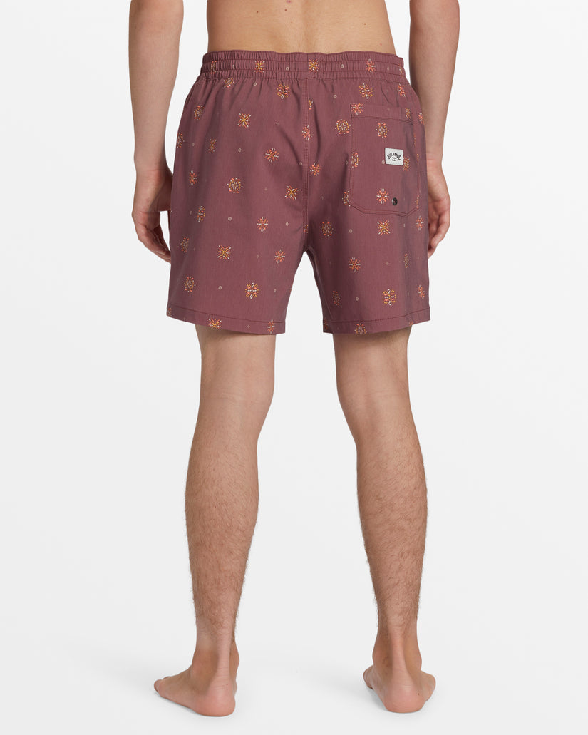 Good Times Layback 16" Swim Trunks - Dusty Red