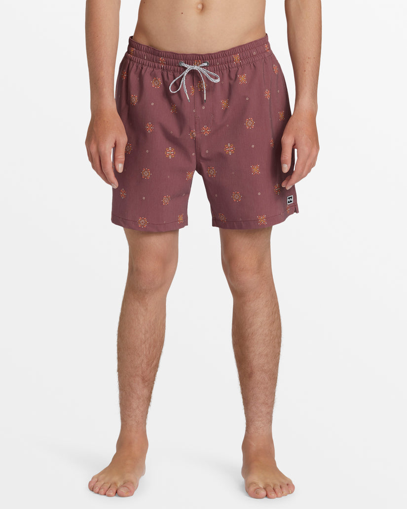 Good Times Layback 16" Swim Trunks - Dusty Red