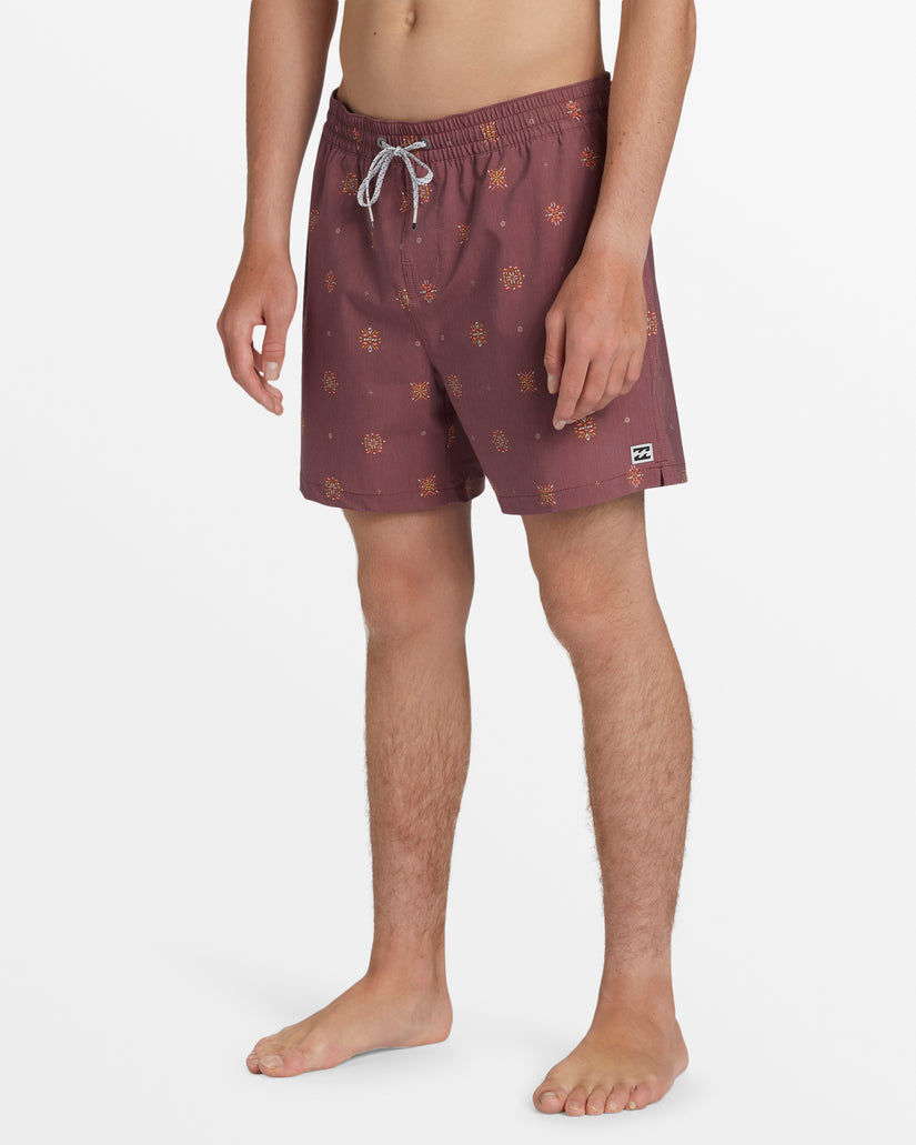 Good Times Layback 16" Swim Trunks - Dusty Red