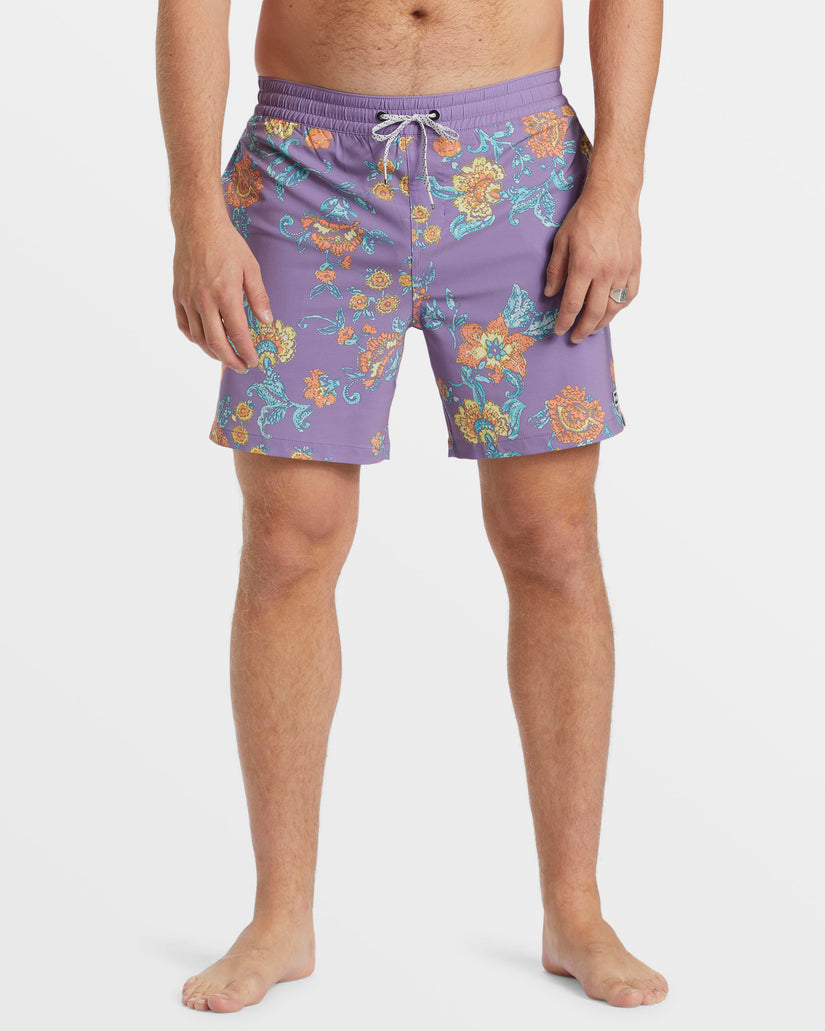 Good Times Layback 16" Swim Trunks - Dusty Purple