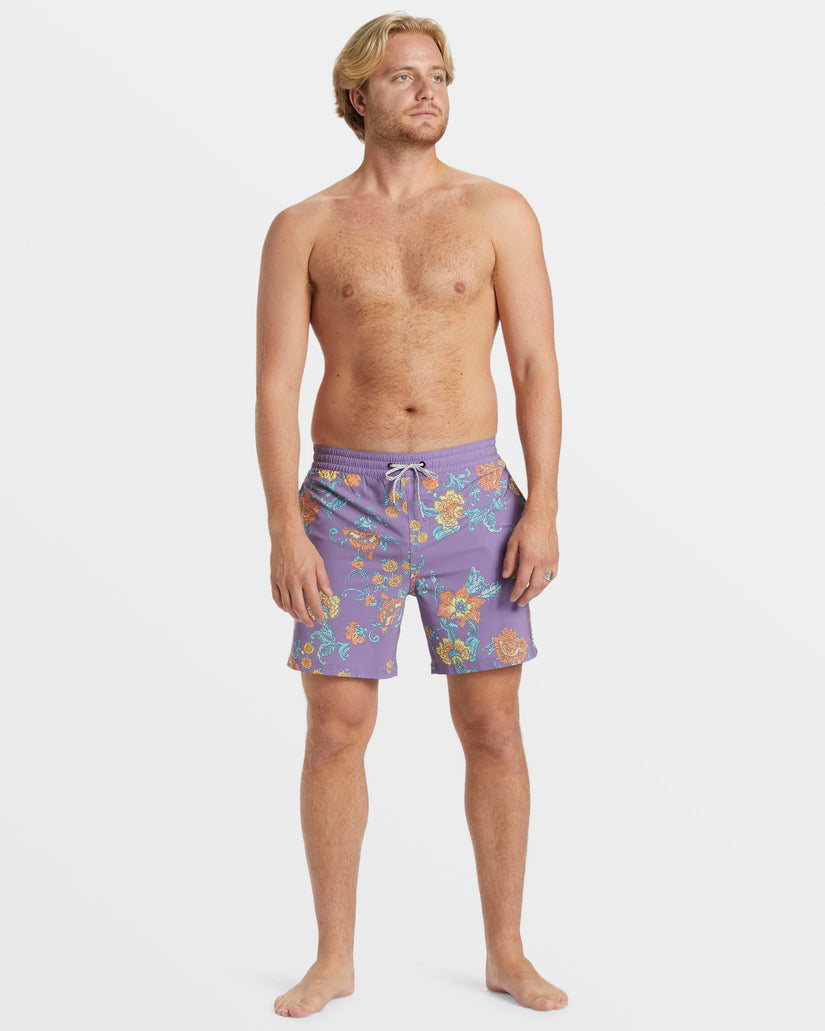 Good Times Layback 16" Swim Trunks - Dusty Purple