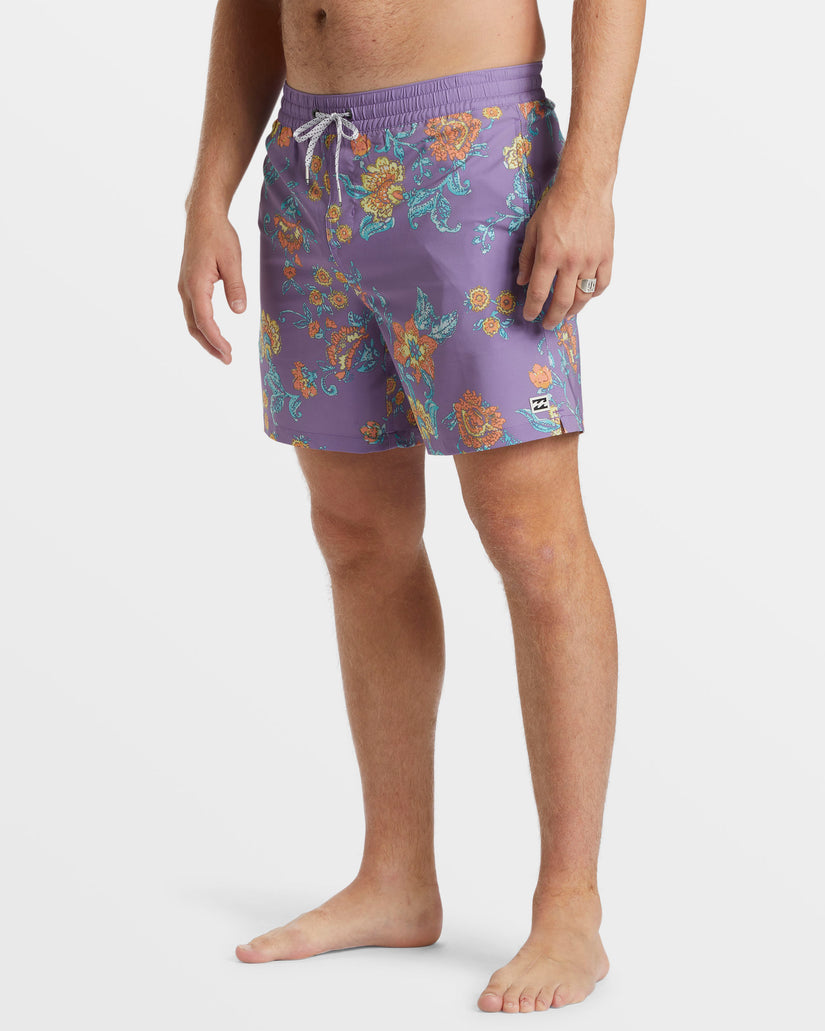 Good Times Layback 16" Swim Trunks - Dusty Purple