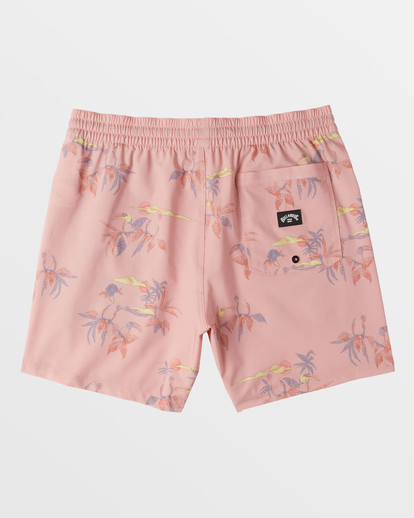 Good Times Layback 16" Swim Trunks - Rose