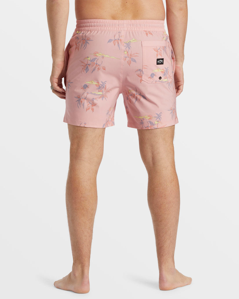 Good Times Layback 16" Swim Trunks - Rose