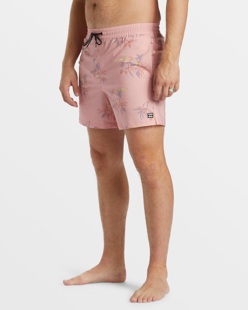 Good Times Layback 16" Swim Trunks - Rose