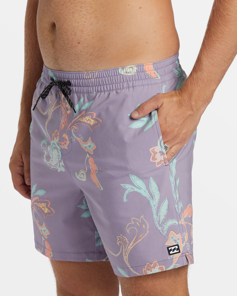 Good Times Layback 16" Swim Trunks - Purple Ash