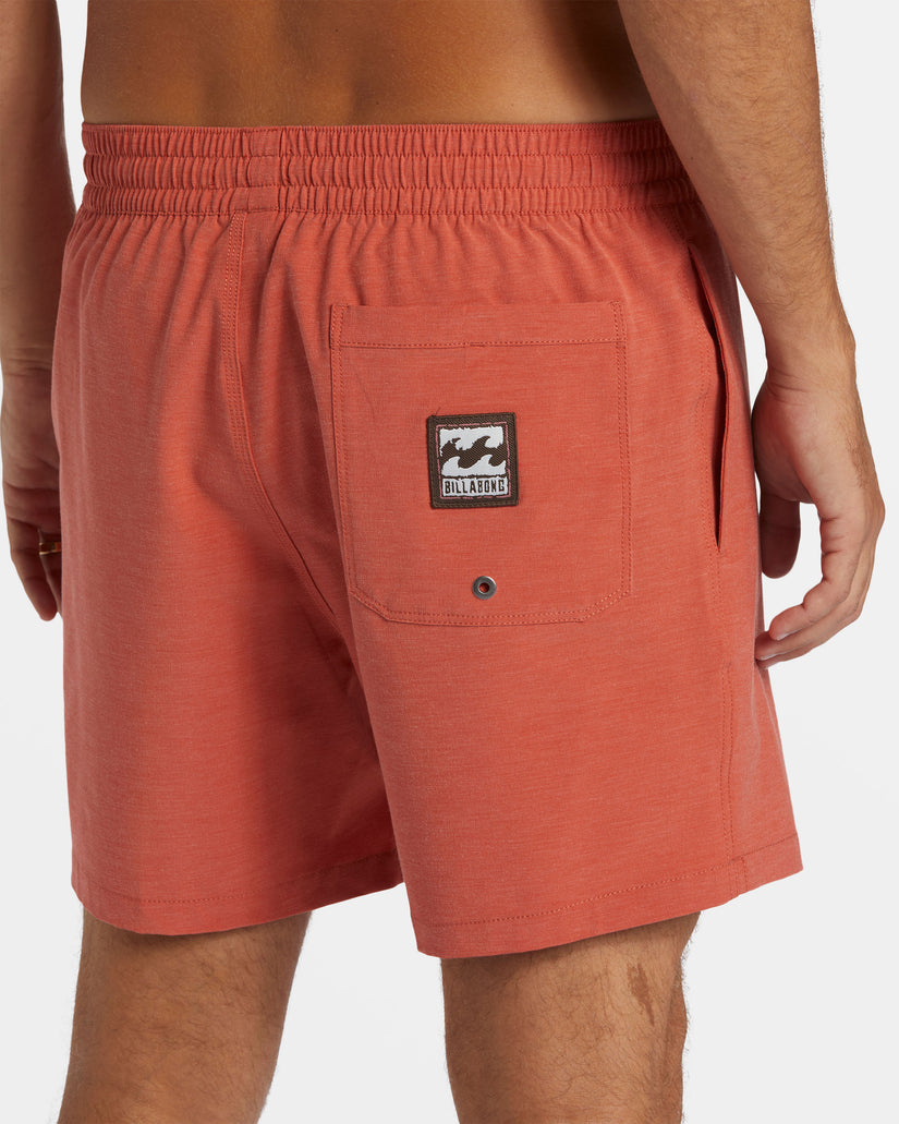 Every Other Day Layback 16" Swim Trunks - Dusty Red