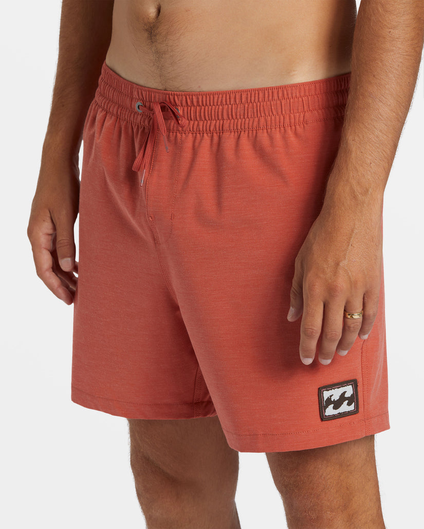 Every Other Day Layback 16" Swim Trunks - Dusty Red