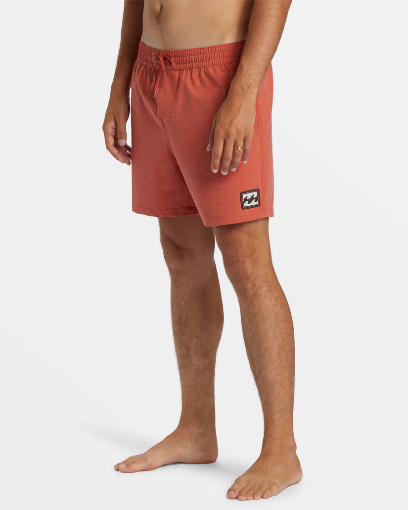 Every Other Day Layback 16" Swim Trunks - Dusty Red