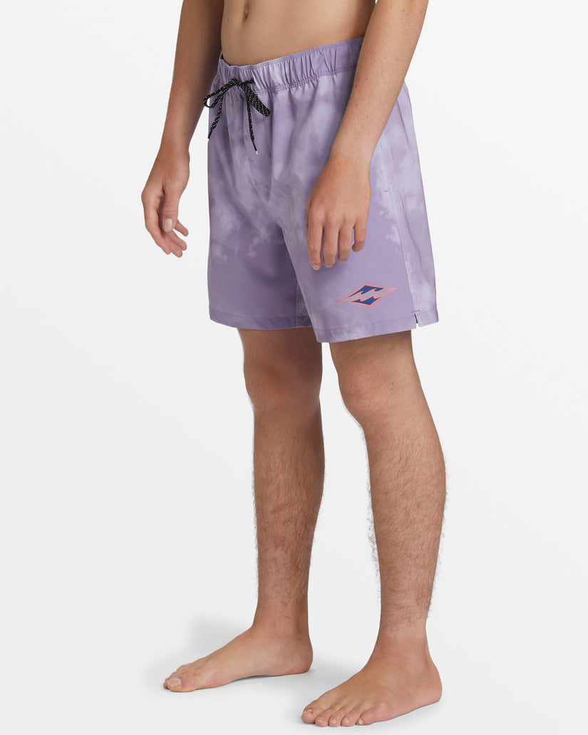 D Bah Layback 17" Swim Trunks - Purple Ash