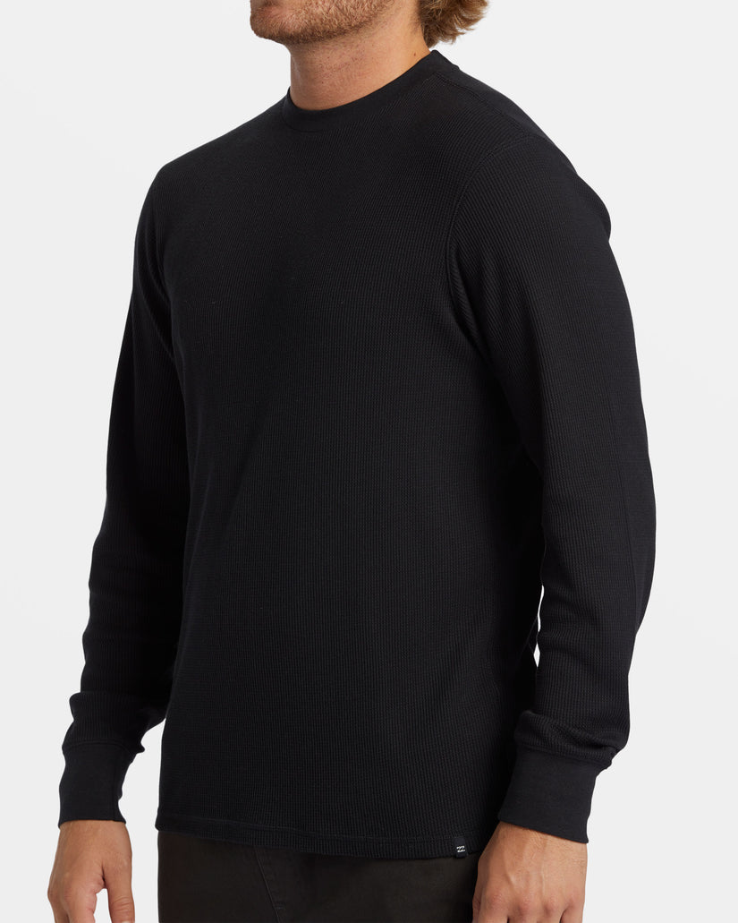 Essential Long Sleeve Thermal Top - Black