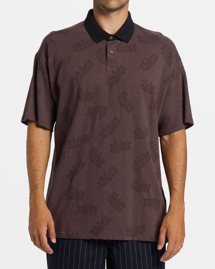 Shibuya Short Sleeve Polo T-shirt - Plum