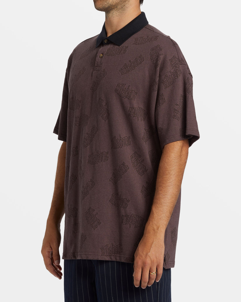 Shibuya Short Sleeve Polo T-shirt - Plum