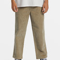 Larry Elastic Waist Corduroy Pants - Dune