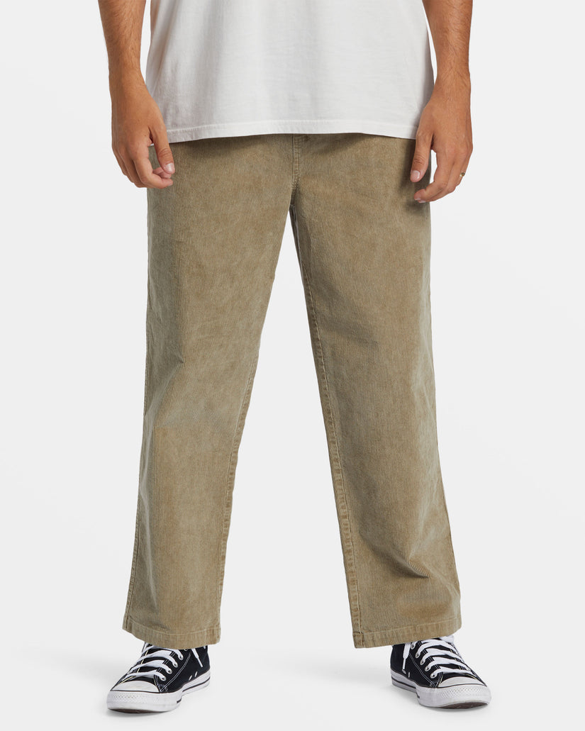 Larry Elastic Waist Corduroy Pants - Dune