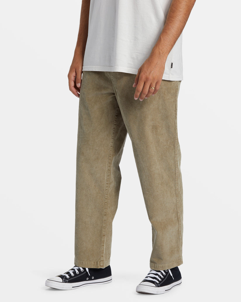 Larry Elastic Waist Corduroy Pants - Dune