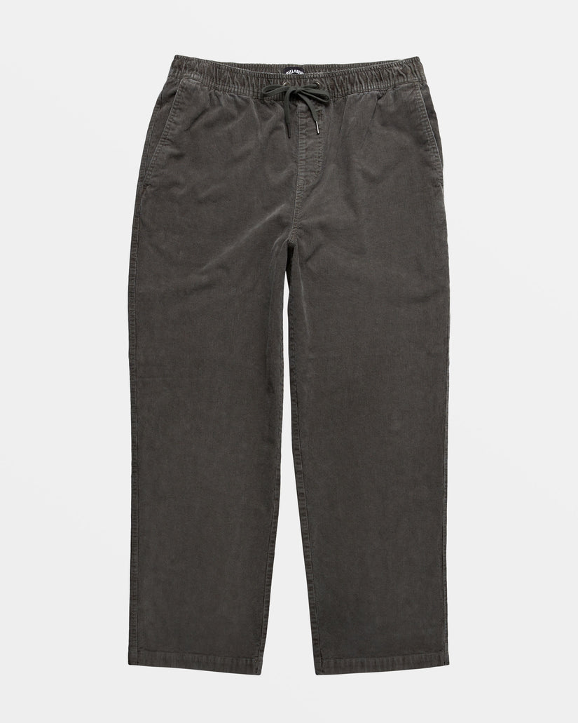 Larry Elastic Waist Corduroy Pants - Slate Green