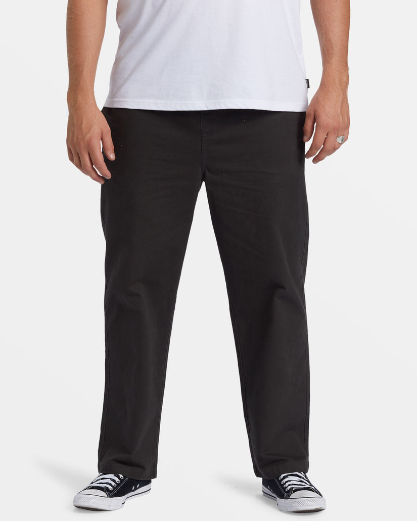 Larry Elastic Waist Pants - Raven