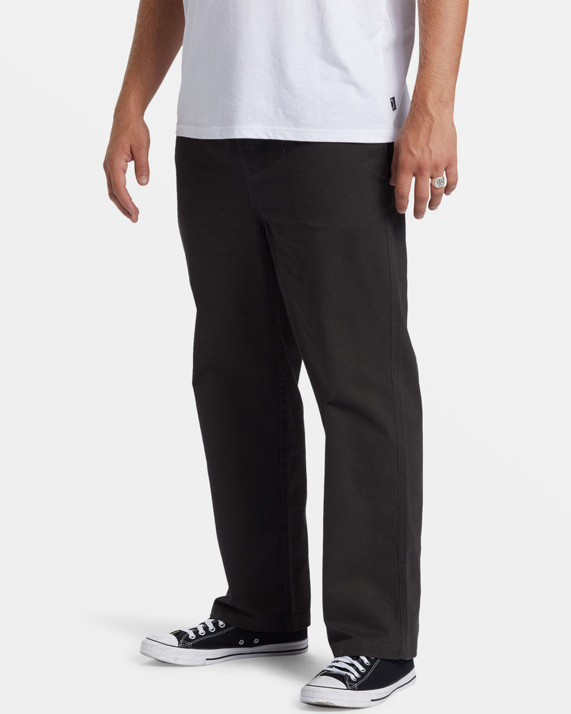 Larry Elastic Waist Pants - Raven