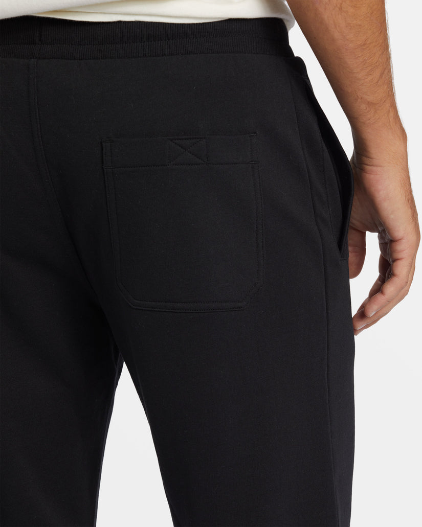 All Day Elastic Waist Sweatpants - Black/Black