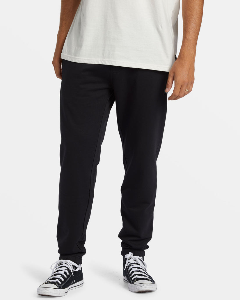 All Day Elastic Waist Sweatpants - Black/Black