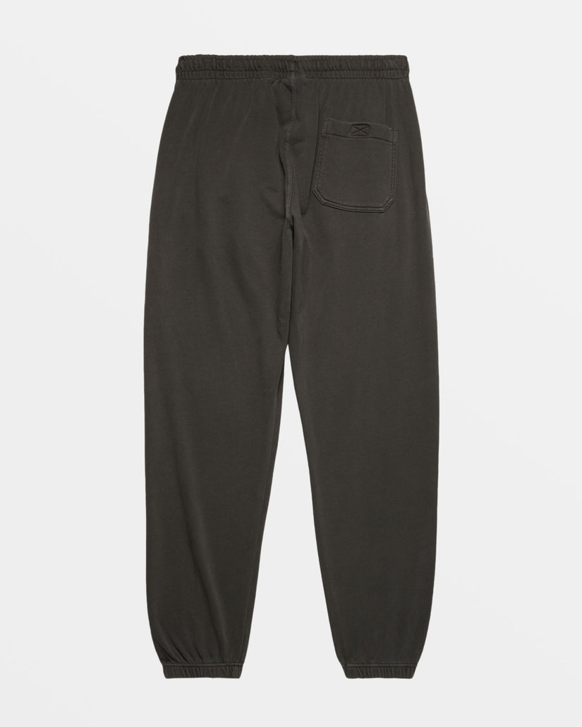 Wave Washed Elastic Waist Sweatpants - Raven