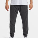 Wave Washed Elastic Waist Sweatpants - Raven