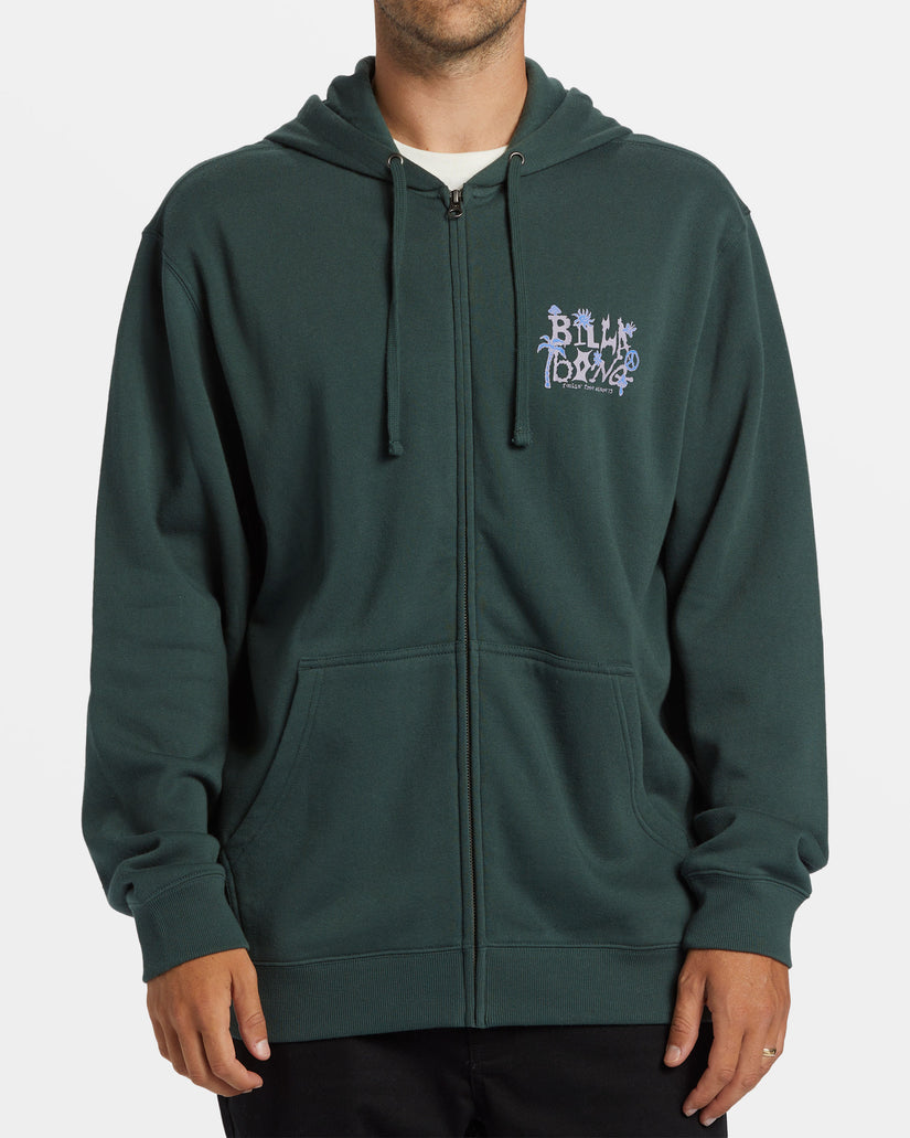 Short Sands Zip Hoodie - Forest Green