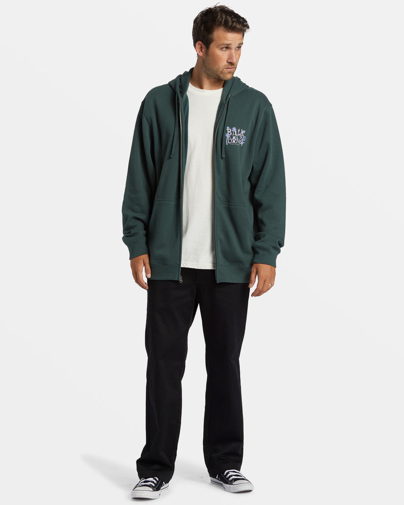 Short Sands Zip Hoodie - Forest Green