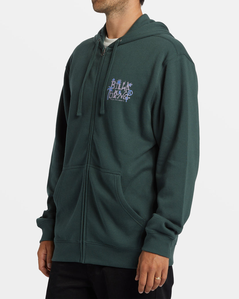 Short Sands Zip Hoodie - Forest Green