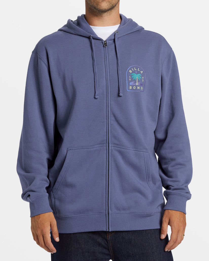 Short Sands Zip Hoodie - Washed Royal