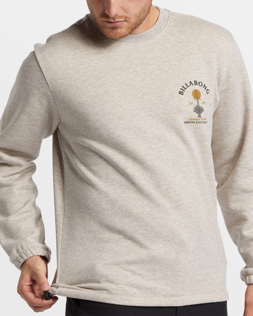 Compass Crew Sweatshirt - Stone Heather