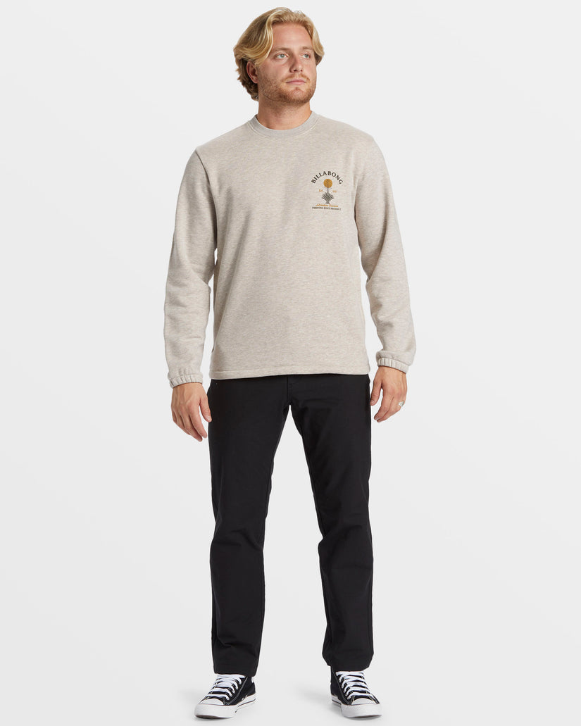 Compass Crew Sweatshirt - Stone Heather