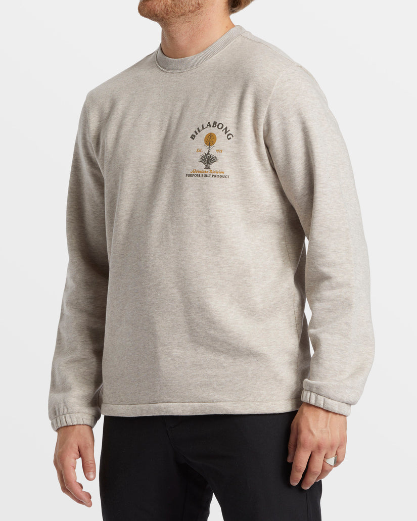 Compass Crew Sweatshirt - Stone Heather