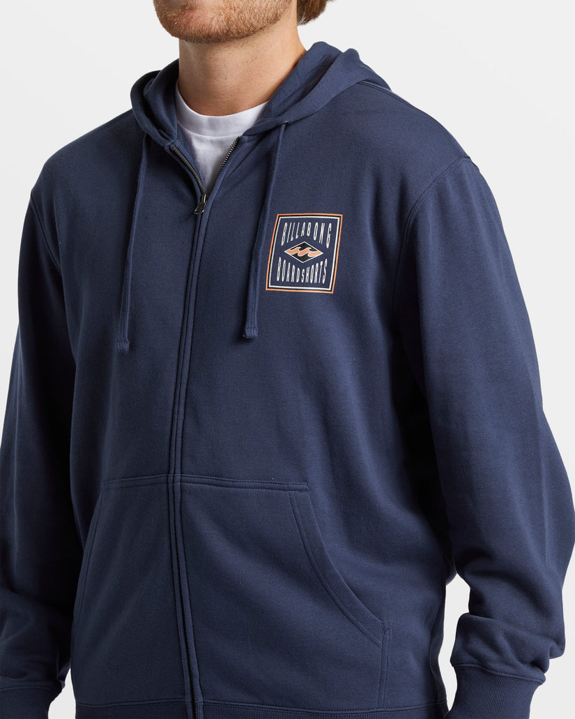 Short Sands Zip Hoodie - Dusty Navy