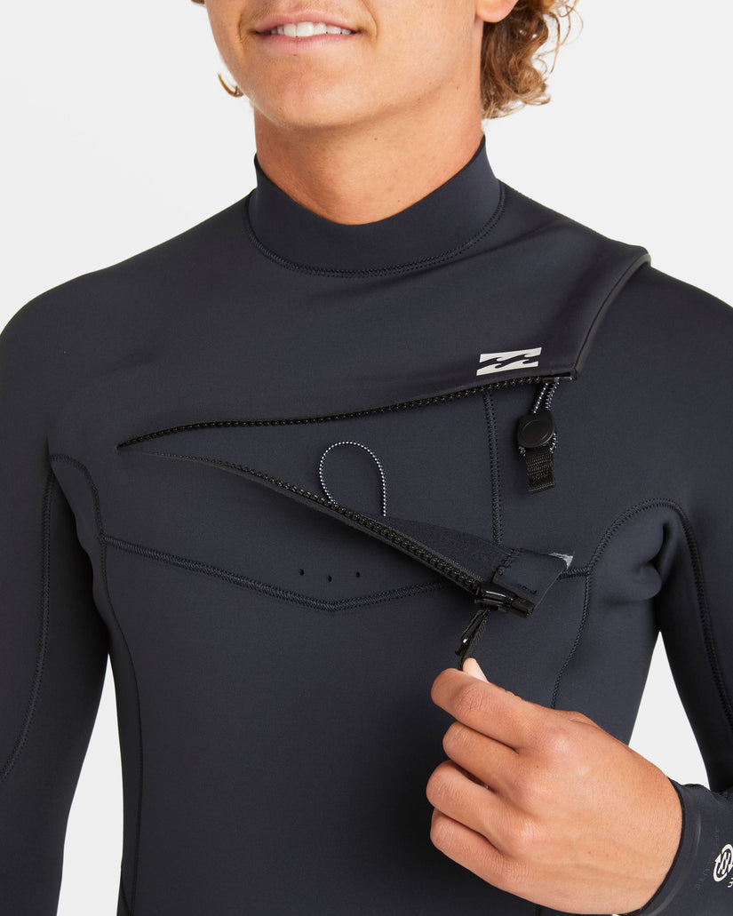 4/3mm Absolute Natural Upcycler Chest Zip GBS Wetsuit - Black