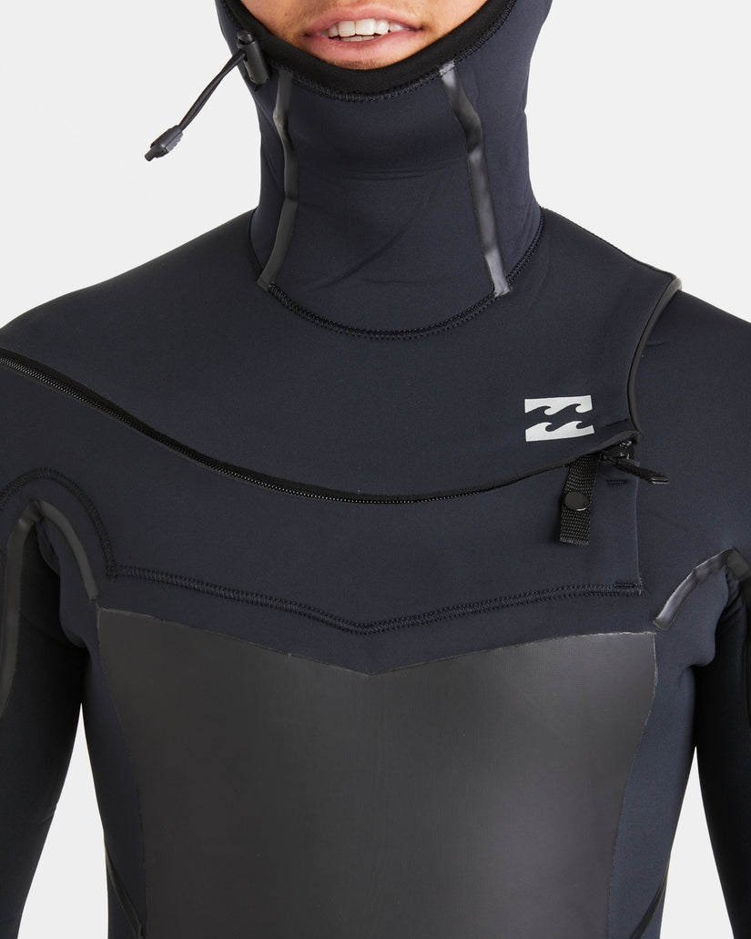 5/4mm Absolute Natural+ Upcycler Chest Zip Hooded Wetsuit - Black