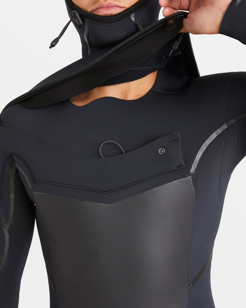 5/4mm Absolute Natural+ Upcycler Chest Zip Hooded Wetsuit - Black