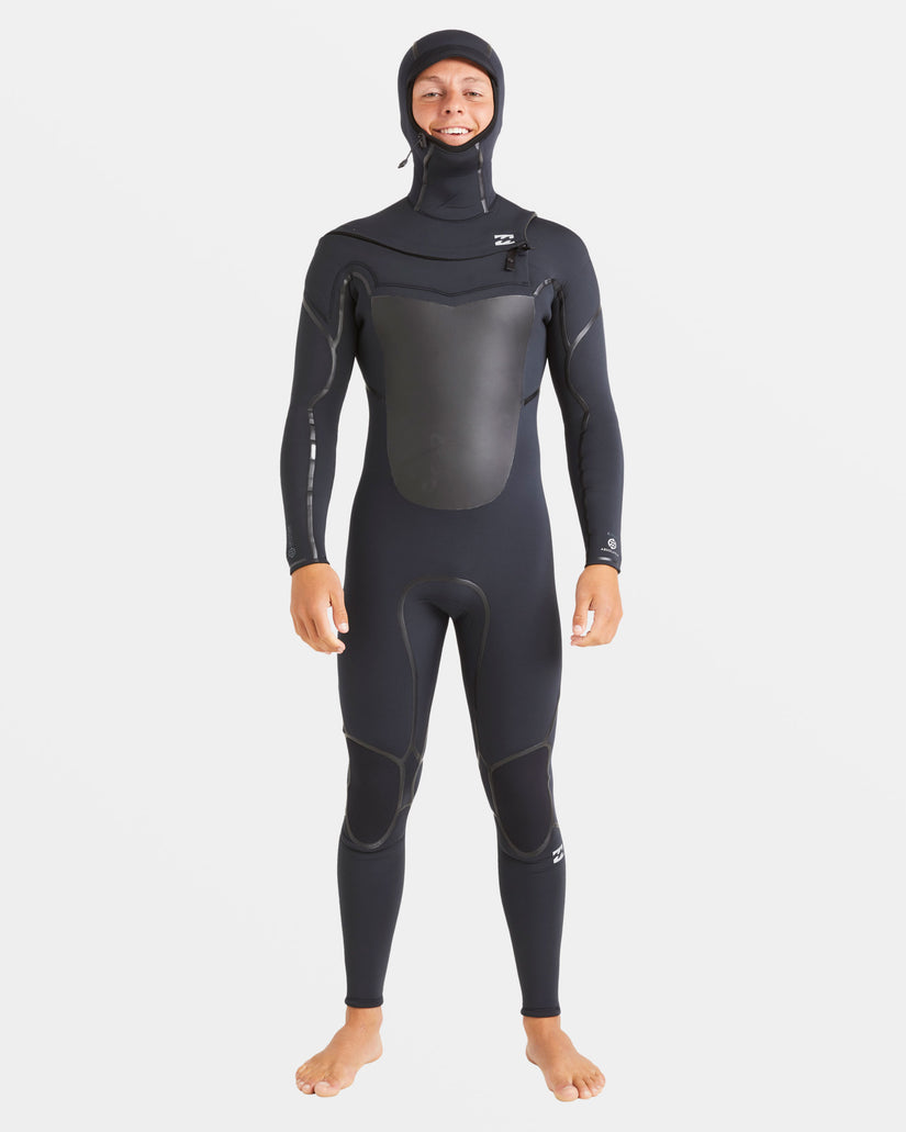 5/4mm Absolute Natural+ Upcycler Chest Zip Hooded Wetsuit - Black