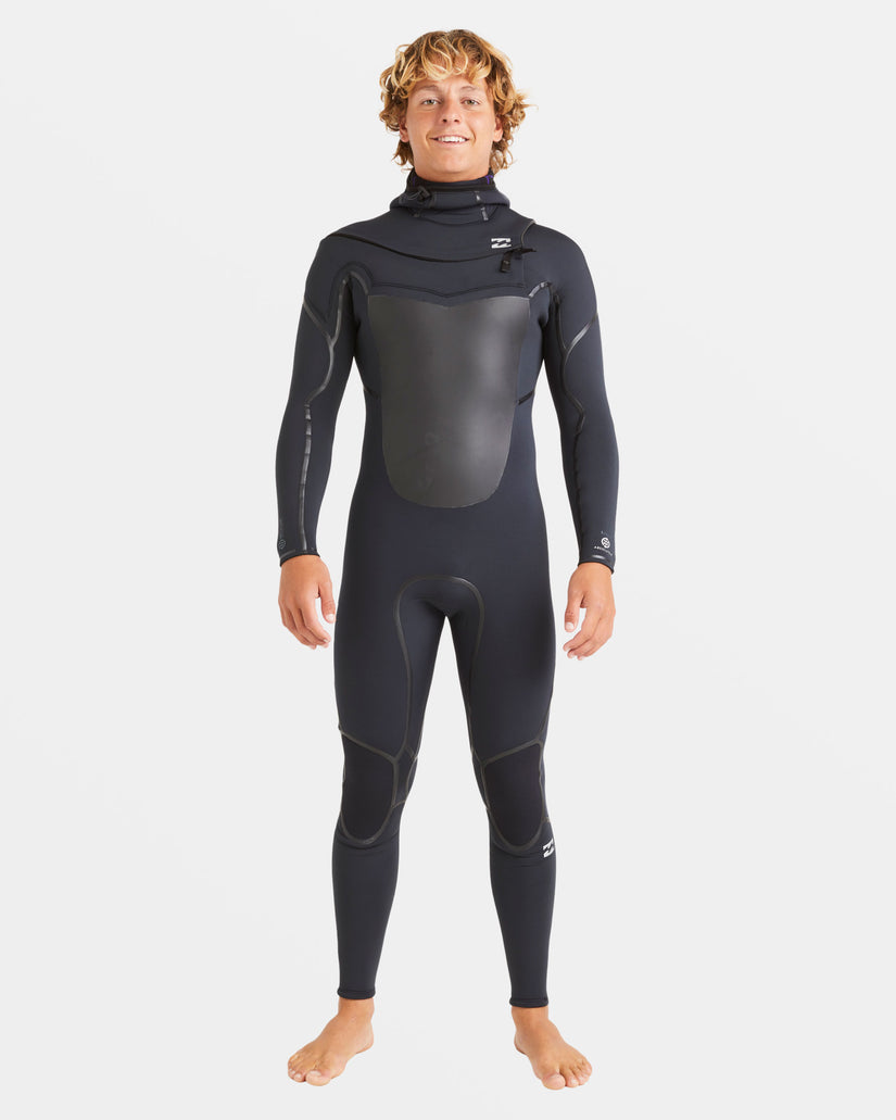 5/4mm Absolute Natural+ Upcycler Chest Zip Hooded Wetsuit - Black