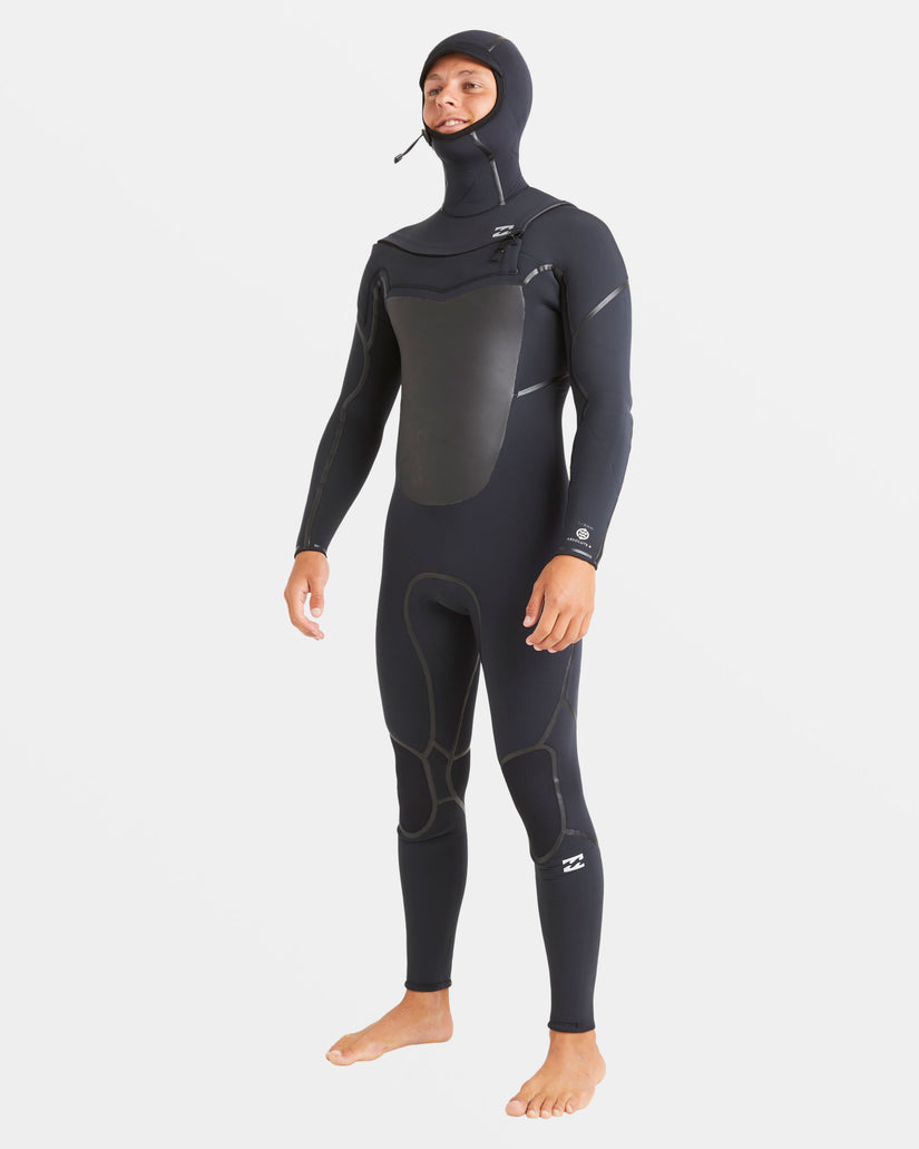 5/4mm Absolute Natural+ Upcycler Chest Zip Hooded Wetsuit - Black