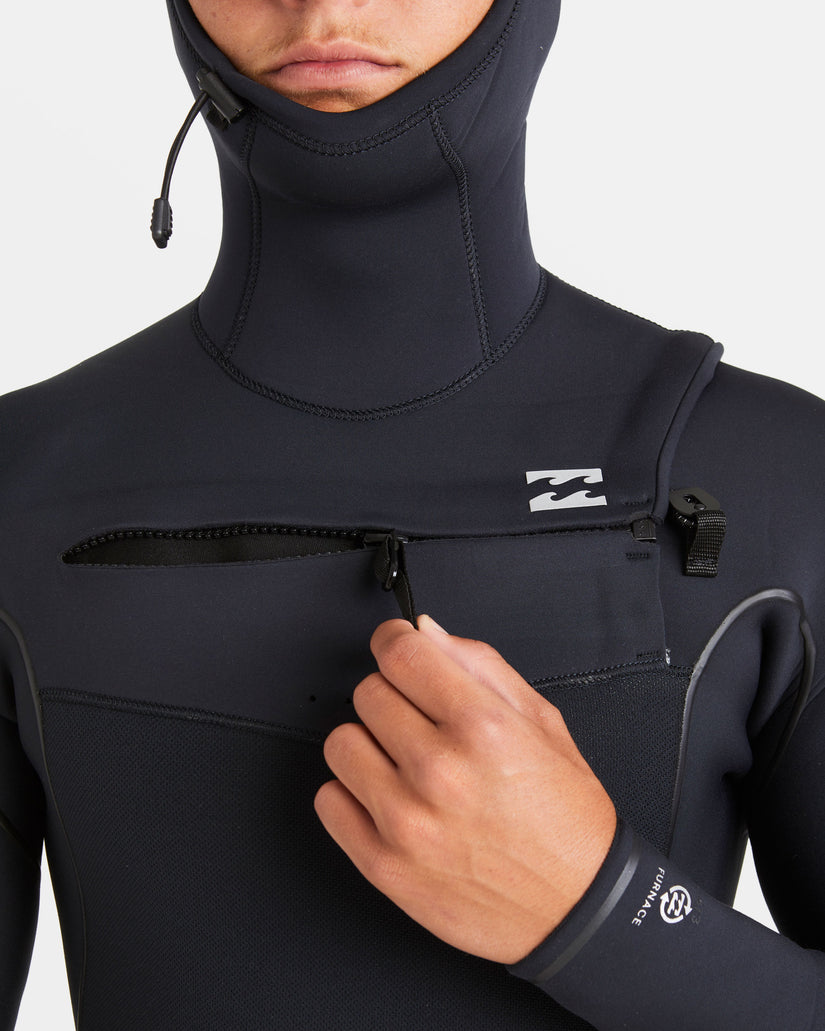 6/5mm Furnace Natural Upcycler Chest Zip Wetsuit - Black