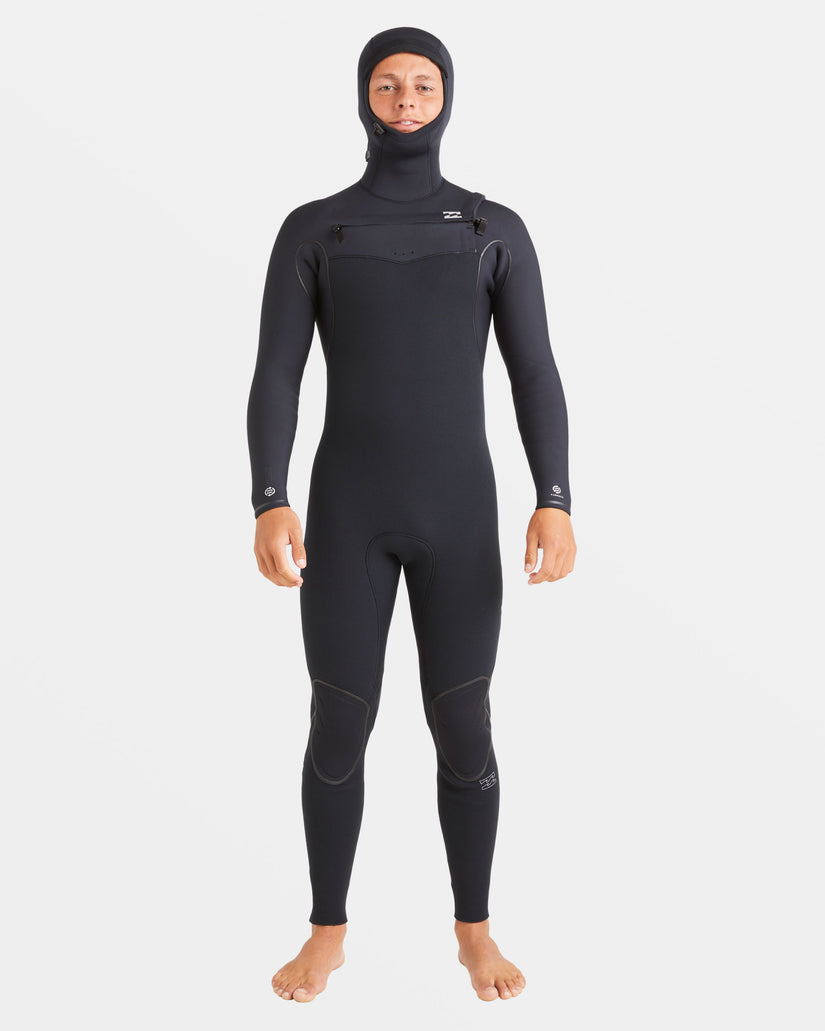 6/5mm Furnace Natural Upcycler Chest Zip Wetsuit - Black