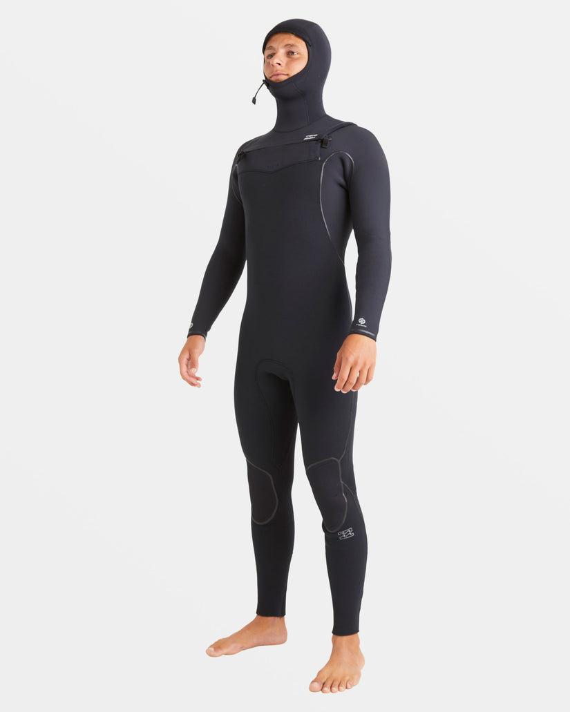 6/5mm Furnace Natural Upcycler Chest Zip Wetsuit - Black